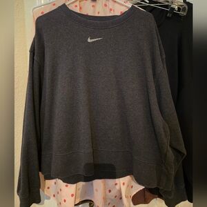 Nike 1x Dark Gray Cropped Crewneck